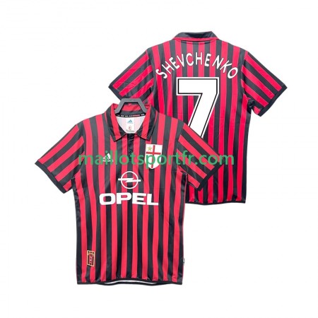 Maillot de Foot AC Milan SHEVCHENKO 7 1999 2000 Retro Domicile